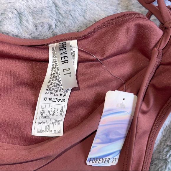 Forever 21 Mauve String Tie Bikini Bottom Size XL - NWT - Picture 3 of 8